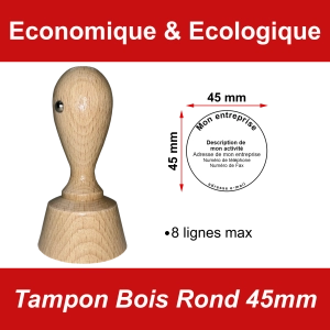 Tampon Bois Rond 45mm