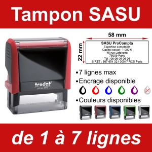 Tampon SASU 7 lignes