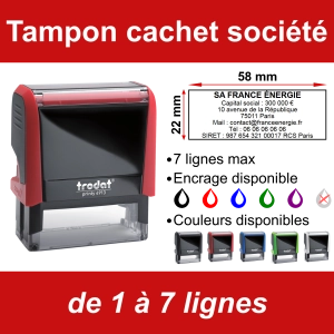 Tampon cachet société 7 Lignes