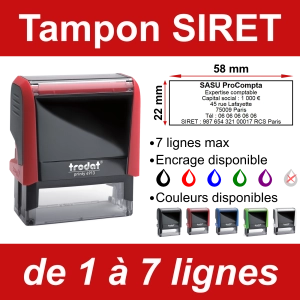Tampon Siret 7 Lignes