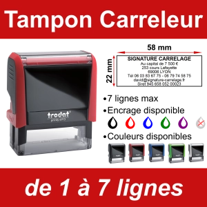 Tampon Carreleur 7 lignes