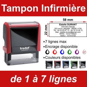 Tampon infirmiere 7 lignes