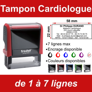 Tampon Cardiologue 7 lignes