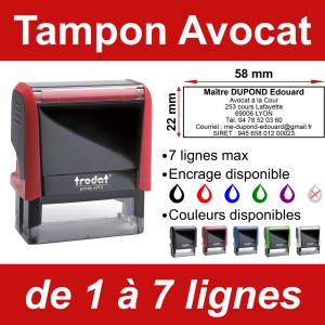 Tampon Avocat 7 lignes