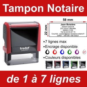 Tampon Notaire 7 lignes