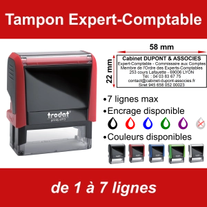Tampon Expert-Comptable 7 lignes
