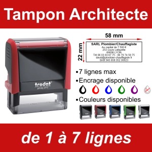 Tampon Architecte 7 lignes