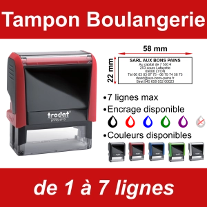 Tampon boulangerie 7 lignes