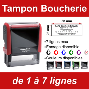 Tampon Boucherie 7 lignes