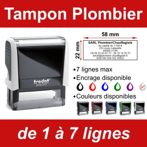 Tampon Plombier/Chauffagiste 7 lignes