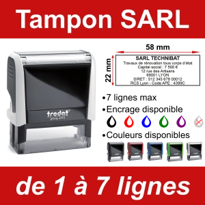Tampon SARL 7 lignes