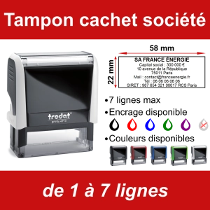 Tampon cachet société 7 Lignes