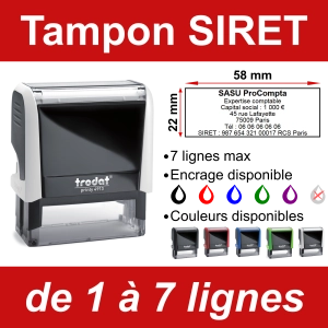 Tampon Siret 7 Lignes
