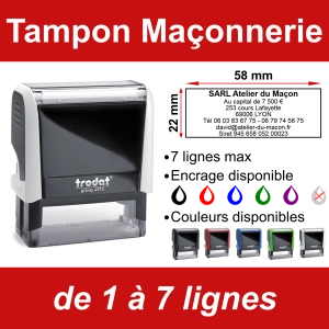 Tampon Maçonnerie 7 lignes