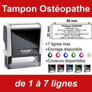Tampon Ostéopathe 7 lignes