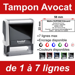 Tampon Avocat 7 lignes