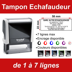 Tampon Echafaudeur 7 lignes