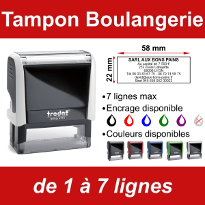 Tampon Boulangerie 7 lignes