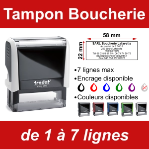 Tampon Boucherie 7 lignes