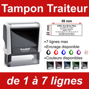Tampon Traiteur 7 lignes