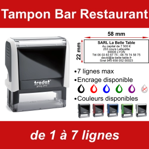 Tampon Bar Restaurant 7 lignes