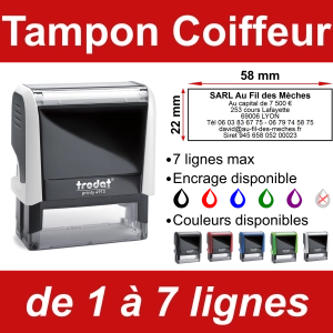 Tampon Coiffeur 7 lignes