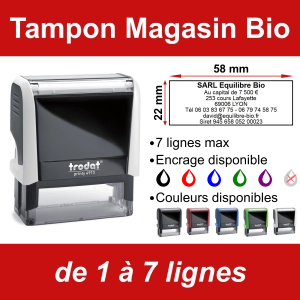 Tampon Magasin Bio 7 lignes
