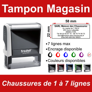 Tampon Magasin Chaussures 7 lignes