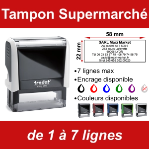 Tampon Supermarché 7 lignes