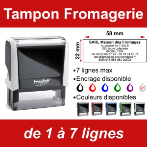 Tampon Fromagerie 7 lignes
