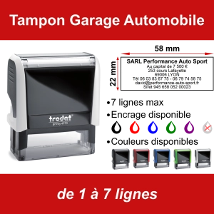 Tampon Garage Automobile 7 lignes