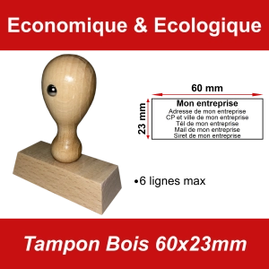 Tampon Bois 60x23mm