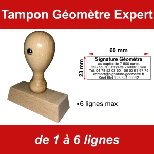 Tampon éco Géomètre Expert 6 lignes