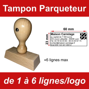 Tampon éco Parqueteur 6 lignes/logo