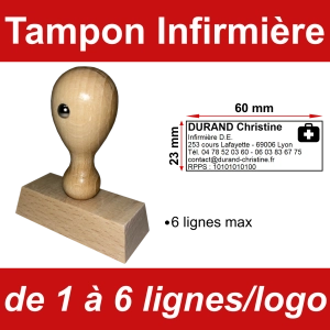 Tampon éco Infirmière 6 lignes/logo