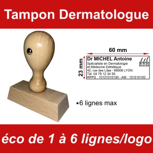 Tampon éco Dermatologue 6 lignes/logo