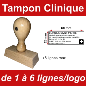 Tampon éco Clinique 6 lignes/logo