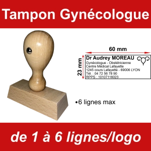 Tampon éco Gynécologue 6 lignes/logo
