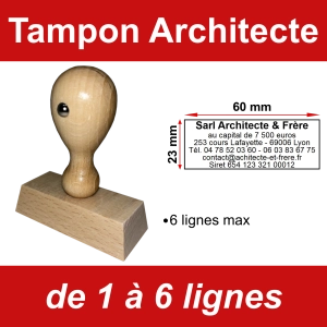 Tampon éco Architecte 6 lignes