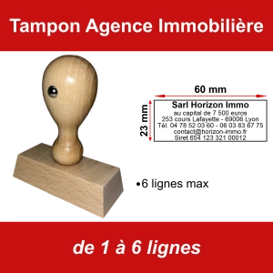 Tampon éco Agence Immobilière 6 lignes