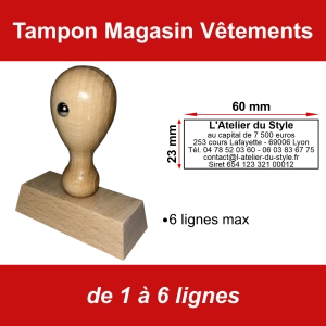 Tampon éco Magasin Vêtements 6 lignes