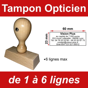 Tampon éco Opticien 6 lignes