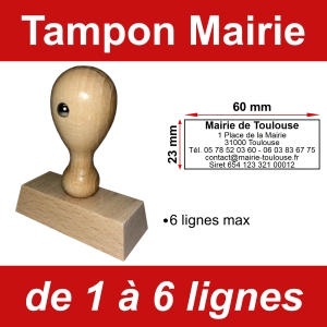 Tampon éco Mairie 6 lignes