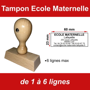 Tampon éco Ecole Maternelle 6 lignes