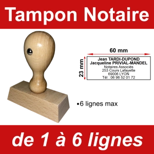 Tampon éco Notaire 6 lignes
