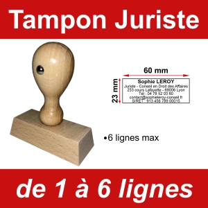 Tampon éco Juriste 6 lignes