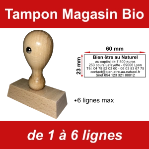 Tampon éco Magasin Bio 6 lignes