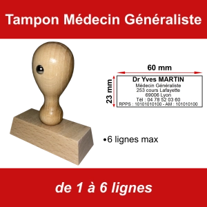 Tampon éco Médecin Généraliste 6 lignes