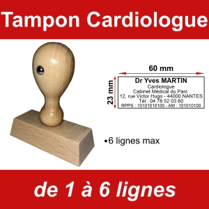 Tampon éco Cardiologue 6 lignes
