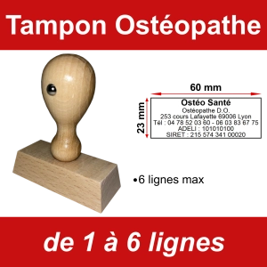 Tampon éco Ostéopathe 6 lignes